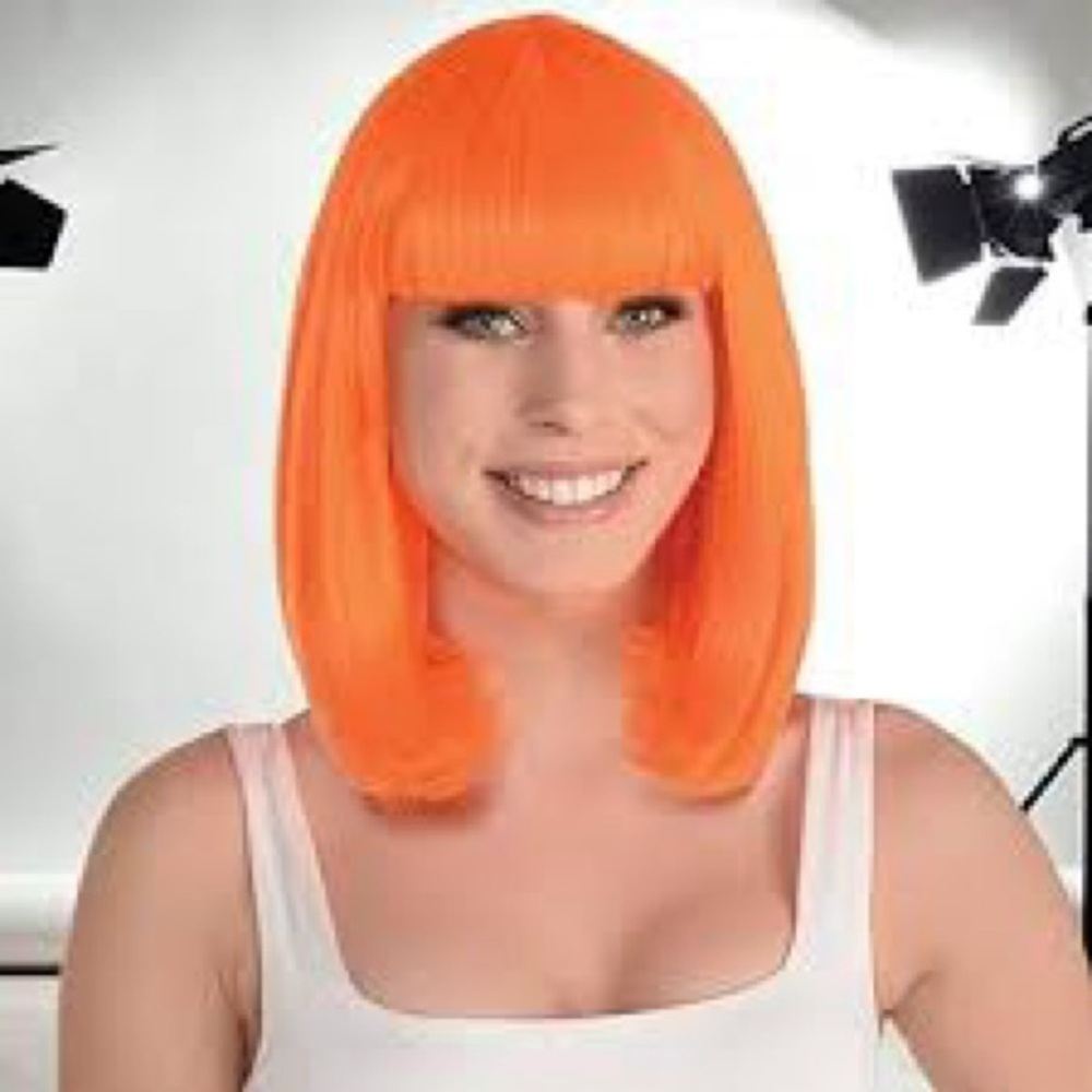 Vibrant Orange bob Wig